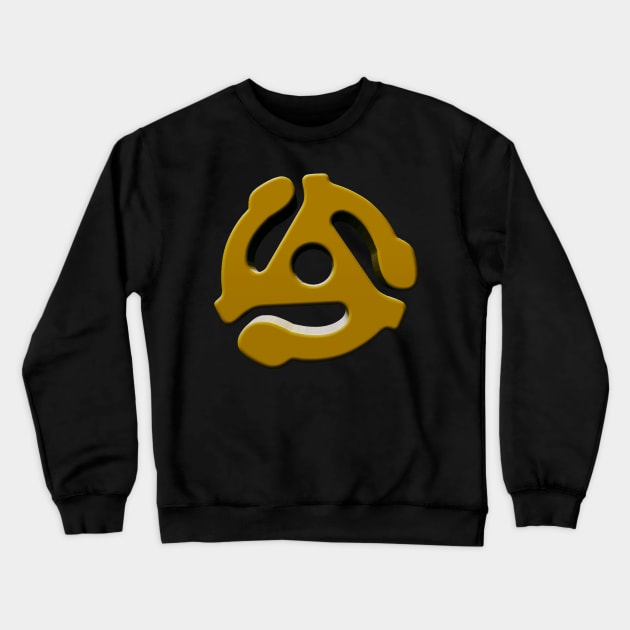 45 rpm Record Adapter 3D Crewneck Sweatshirt by RetroZest